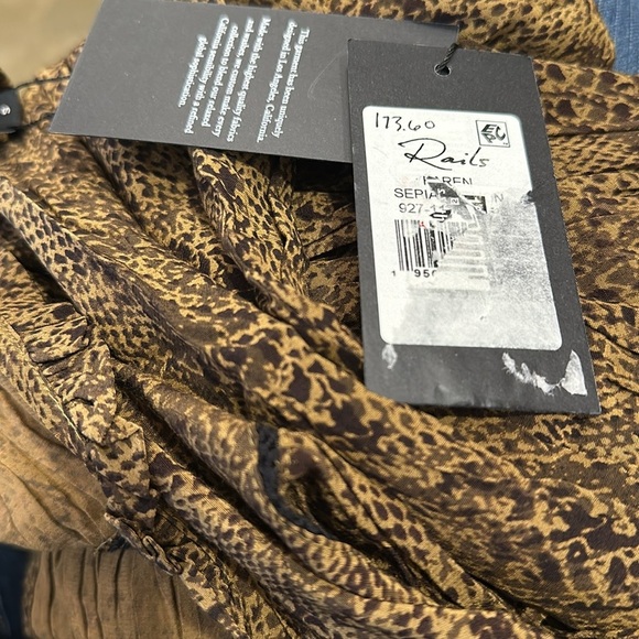 NWT Rails Faren Mini Dress reg $250 in Sepia Color - Picture 10 of 12